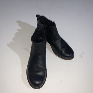 Josef Seibel Boots Womens 6.5 Black Leather Ankle Booties Side Zip Comfort EU 37